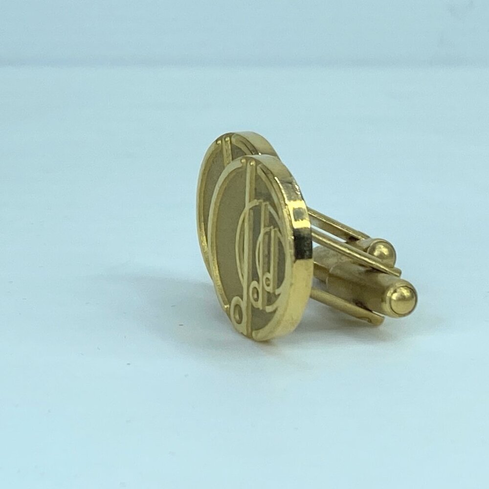 Alfred Dunhill Dunhill Golden tone men's cufflink black velvet gift box GS453 - Picture 3 of 7